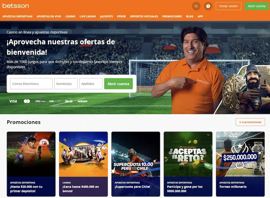 Betsson es una plataforma con gran trayectoria donde encuentras juegos de casino y apuestas deportivas.