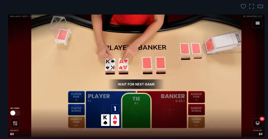 El baccarat es un juego online con un ritmo rápido.