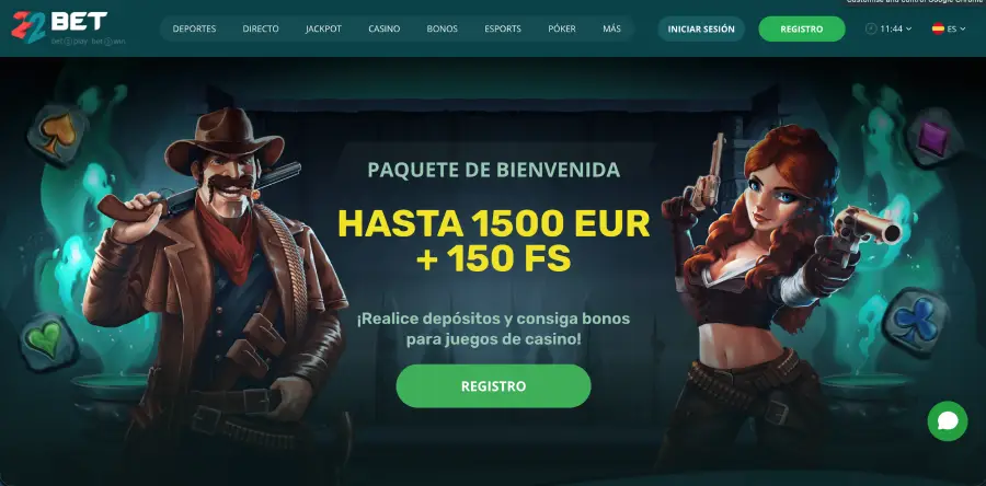 El bono de bienvenida de 22Bet Casino es un paquete de bienvenida. 