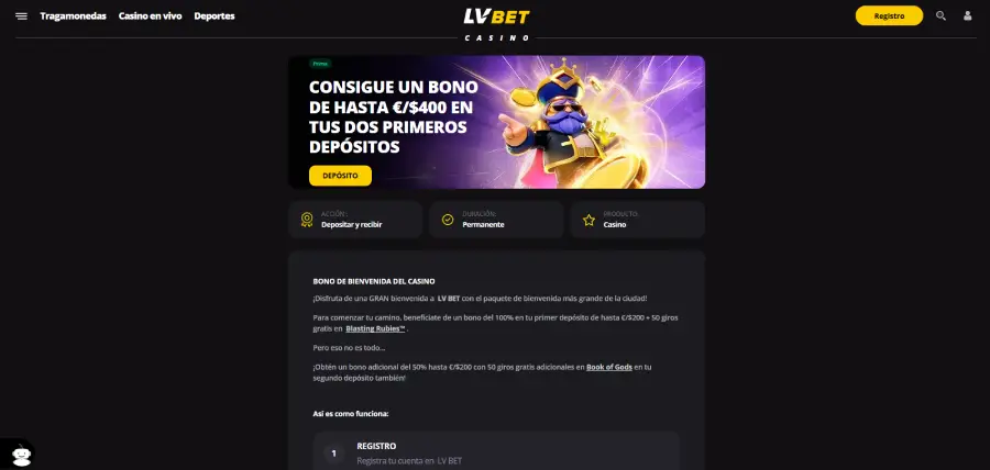 El paquete de bienvenida de LVBet tiene condiciones incongruentes. 