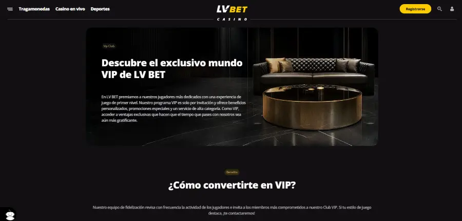 El club VIP de LVBet Casino es poco transparente en sus condiciones. 