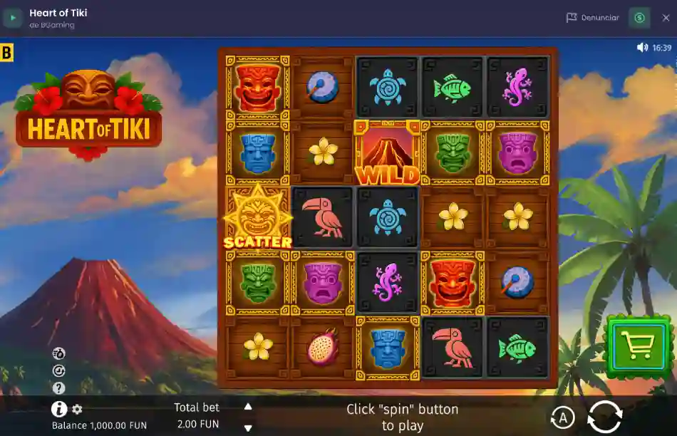 Presta atención siempre en la "i" - Tragamonedas Heart of Tiki de BGaming. 