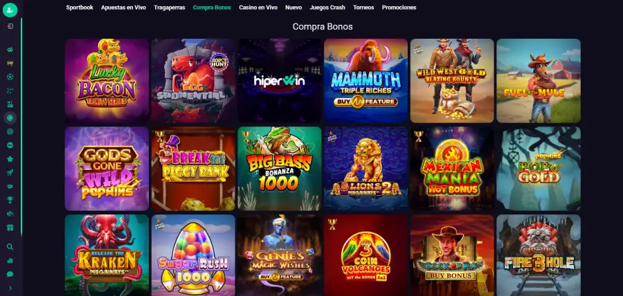 Tragamonedas “compra bonos” en Hiperwin Casino.