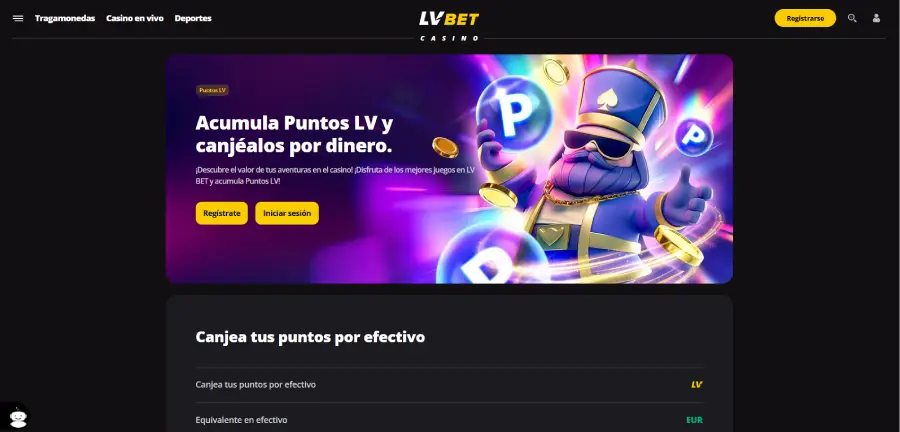 Haz tus apuestas y acumularás “Puntos LV” que podrás canjear por dinero real.