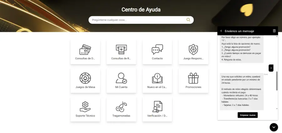 Jackpot City Casino no ofrece atención al cliente personalizada.