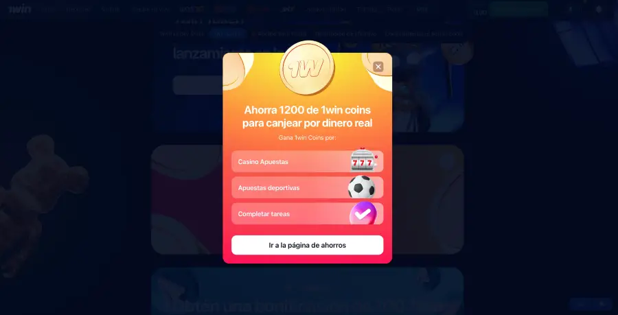 1Win Casino tiene su propia moneda interna, 1Win Coins.