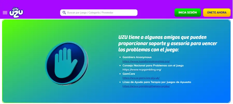 PlayUZU tiene un enfoque seguro hacia el Juego Responsable.