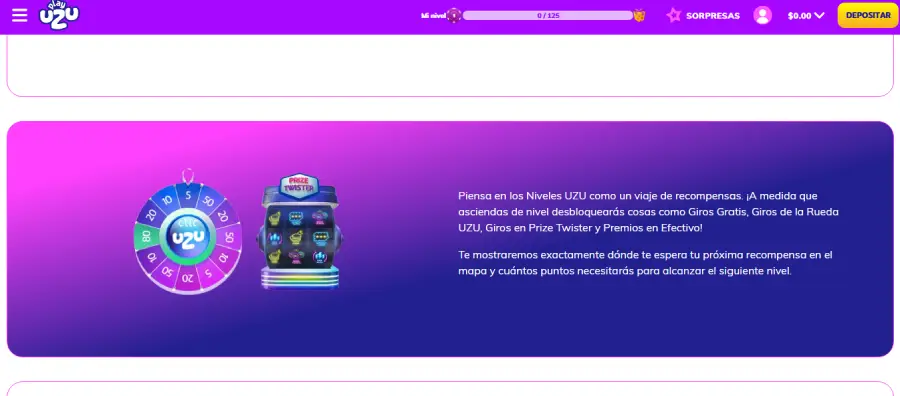 El sistema de niveles UZU funciona como un programa de fidelidad.