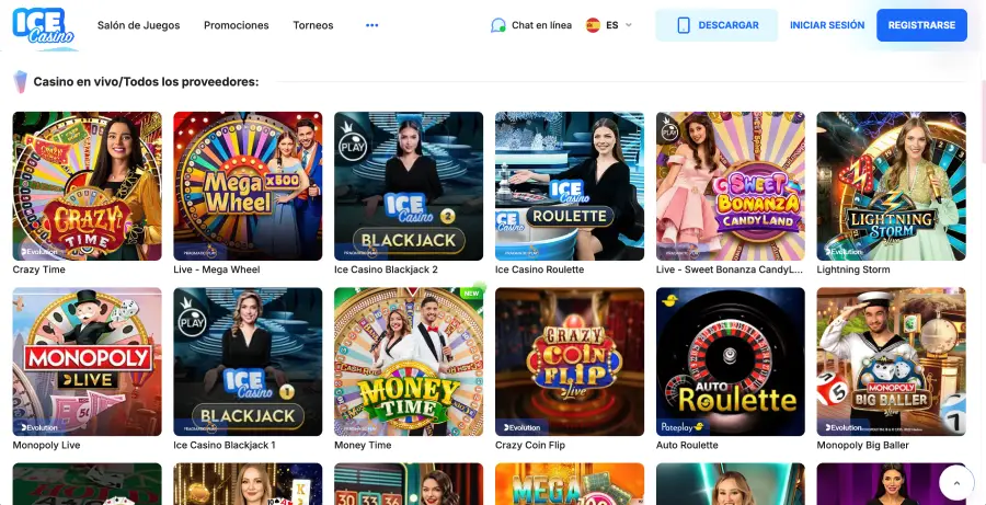 Ruleta en vivo en Ice Casino.