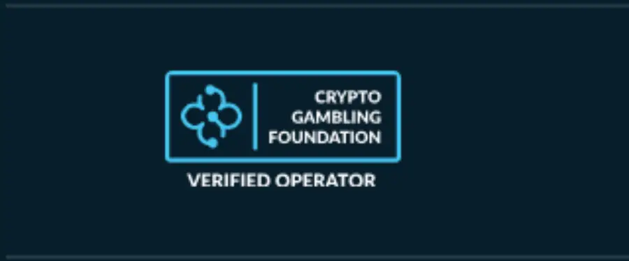 Sello de “operador verificado” por la Crypto Gambling Foundation. 