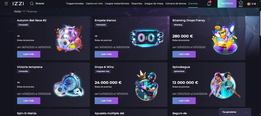 En IZZI hay torneos y eventos especiales constantemente. 