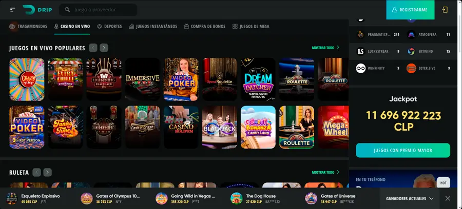 Drip Casino tiene uno de los casinos en vivo más divertidos y de alta calidad del mercado. 