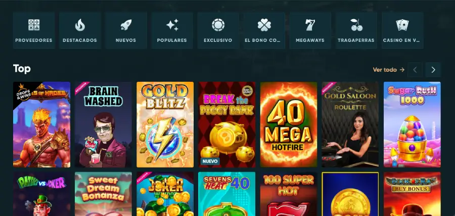 Selección de juegos de LegendPlay.