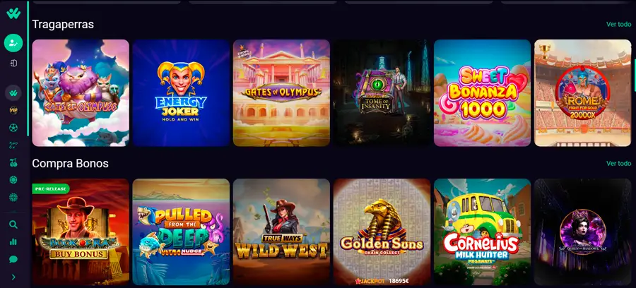 Hiperwin Casino tiene interfaz amigable y bien diseñada que no cansa la vista en ningún momento.