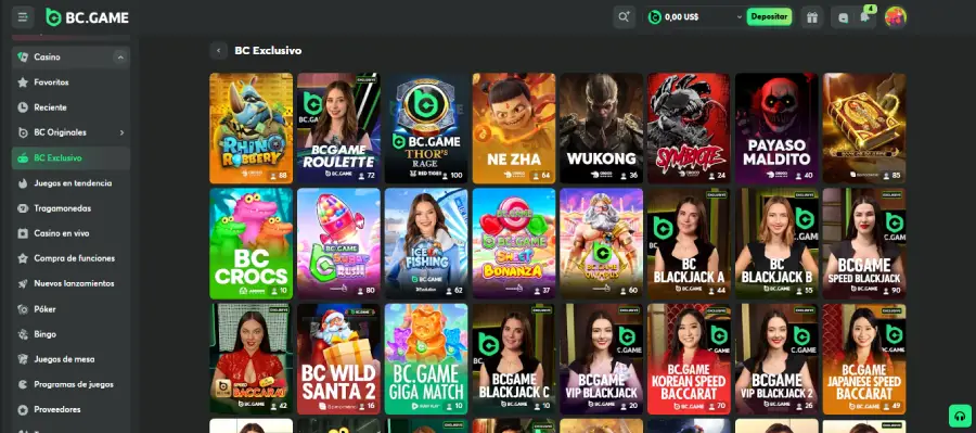 Juegos exclusivos que solo encontrarás en BC.Game.