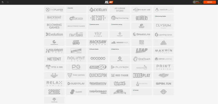 XLBet cuenta con el respaldo de los mejores proveedores de juegos.