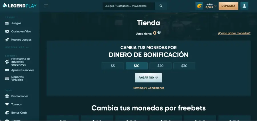 En la Tienda podrás usar tus monedas.