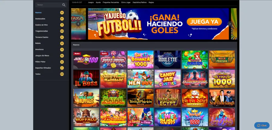 La selección de juegos de YaJuego es un poco limitada.