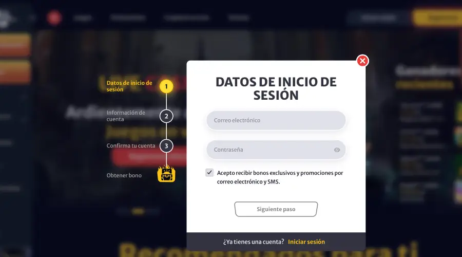 El registro en Hell Spin es sencillo y directo, con los requisitos normales de cualquier casino.