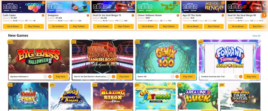 Betfair Casino ofrece juegos de bingo virtuales y salas de bingo para jugar con otras personas.