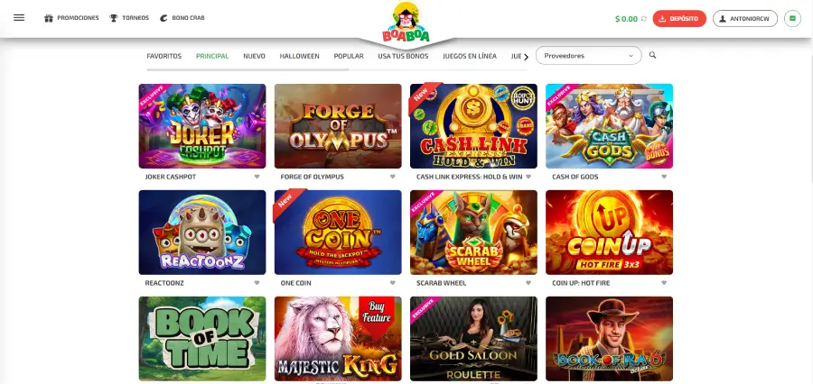 Boaboa Casino ofrece miles de juegos, creados por proveedores de software reconocidos.