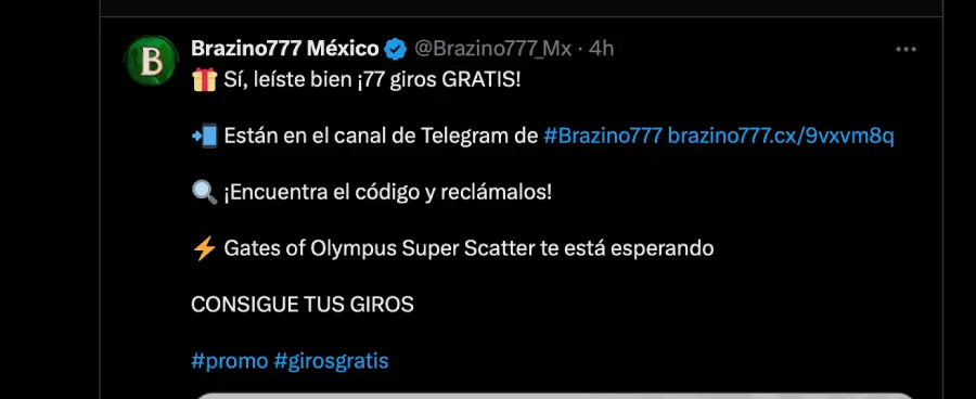 Puedes conseguir bonos exclusivos de Brazino777 a través de sus redes sociales. 
