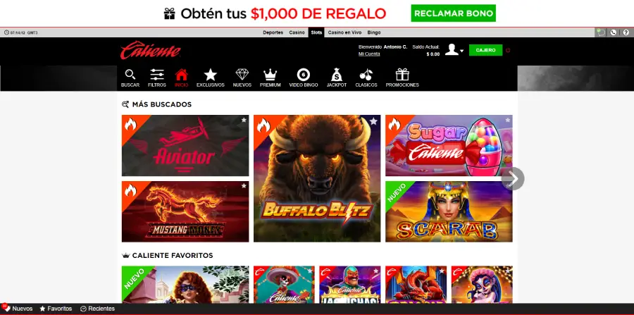 Este casino solo está disponible para usuarios de México, pues está licenciado por la SEGOB.