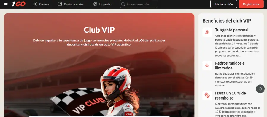 El club VIP de 1Go tiene condiciones claras.