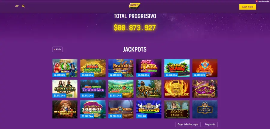 El casino ofrece algunos de los jackpots progresivos más lucrativos del mundo.