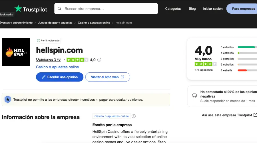 Los jugadores comparten sus experiencias positivas en Hell Spin.