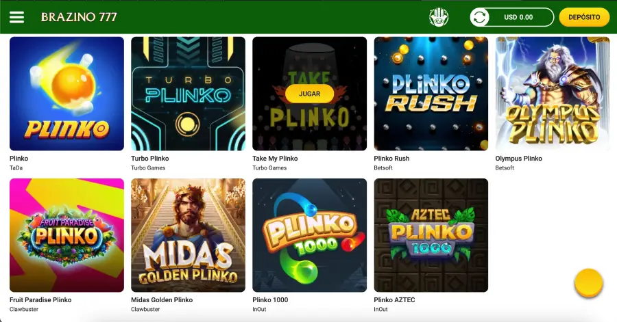 El casino en línea Brazino777 ofrece más versiones de Plinko que otras plataformas. 