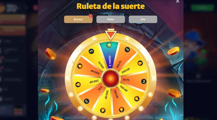 Cuanto mayor sea tu depósito, mejores serán las recompensas en la Rueda de la suerte de Hell Spin.