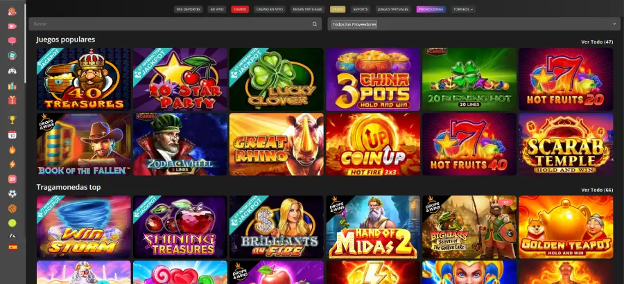 Solbet Casino tiene una sección de juegos fácil de navegar y con múltiples títulos.