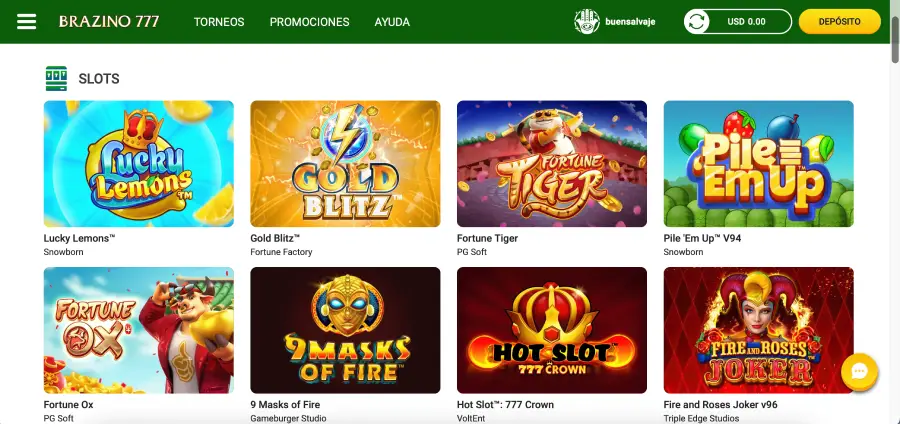 Son muchas las slots disponibles en Brazino777.