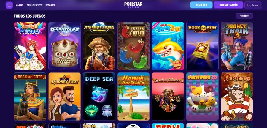 Polestar Casino tiene un catálogo de juegos de 9,000 títulos de alta calidad