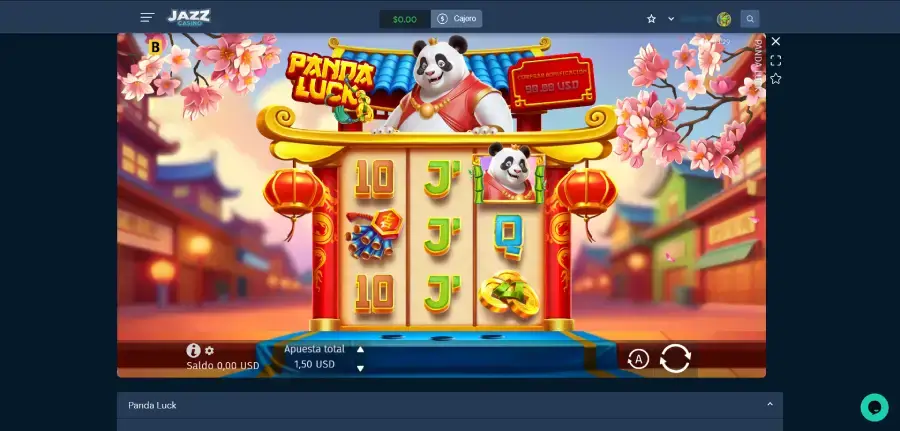 Panda Luck juego en versión demo en Jazz Casino