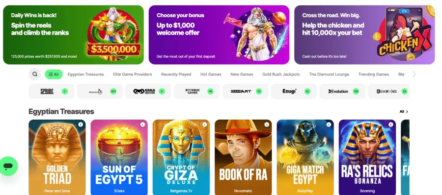 Los juegos en 10Bet casino están clasificados por temáticas. 
