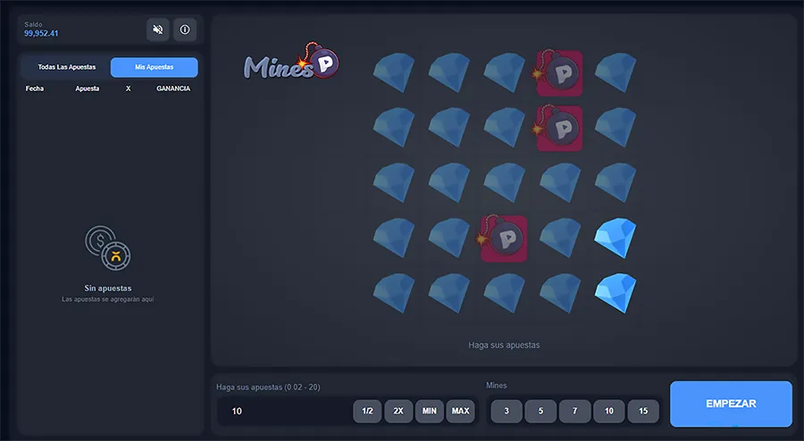Mines, es uno de los tantos juegos exclusivos de PlayPIX.