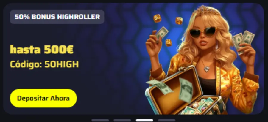 Apuesta en grande con el bono high roller de BDMbet Casino.