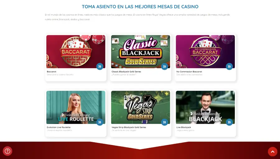 Los juegos de mesa en Royal Vegas suelen tener un RTP alto, superando el 99% si aplicas una estrategia básica correcta.
