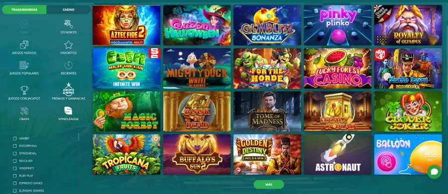 22Bet tiene miles de juegos, pero su plataforma y opciones de búsqueda los hace fáciles de navegar.