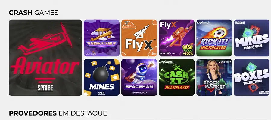 ApostaGanha cuenta con juegos crash como Aviator dentro de su catálogo.