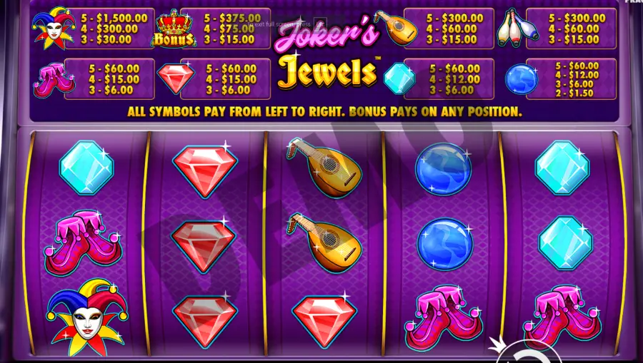 joker's jewels slot argentina millonario