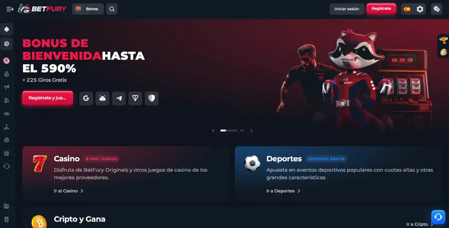 Betfury es el mejor casino para apostar con criptomonedas. 