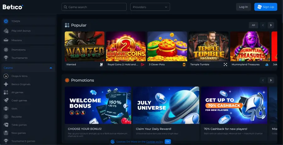 Betico.io es uno de los mejores casinos en línea de 2025. 