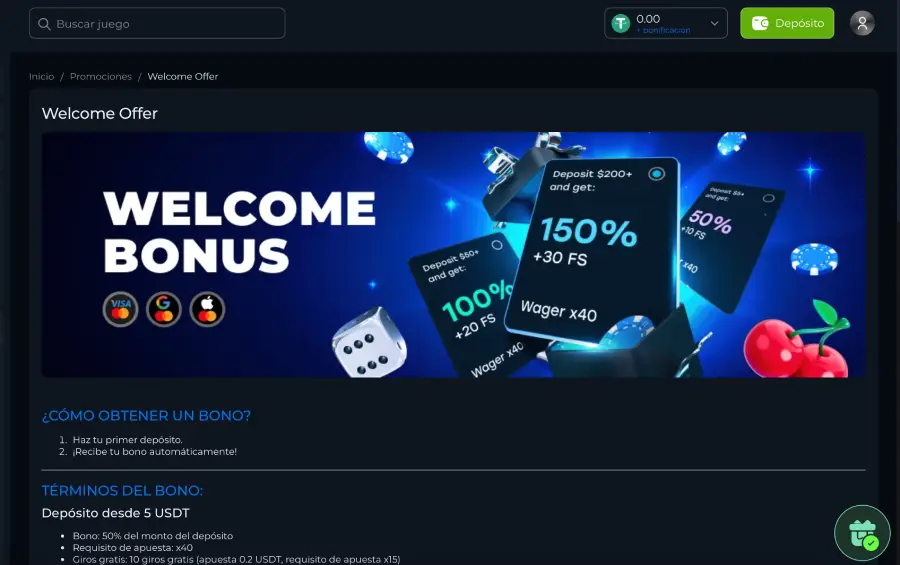 Consigue el bono de bienvenida de Betico Casino al registrarte.