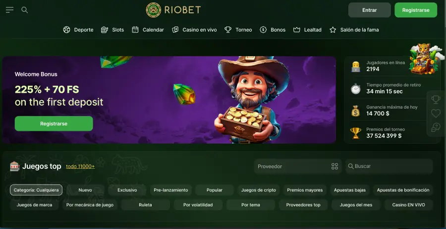 Riobet Casino es el mejor sitio para comenzar a jugar en casinos online. 