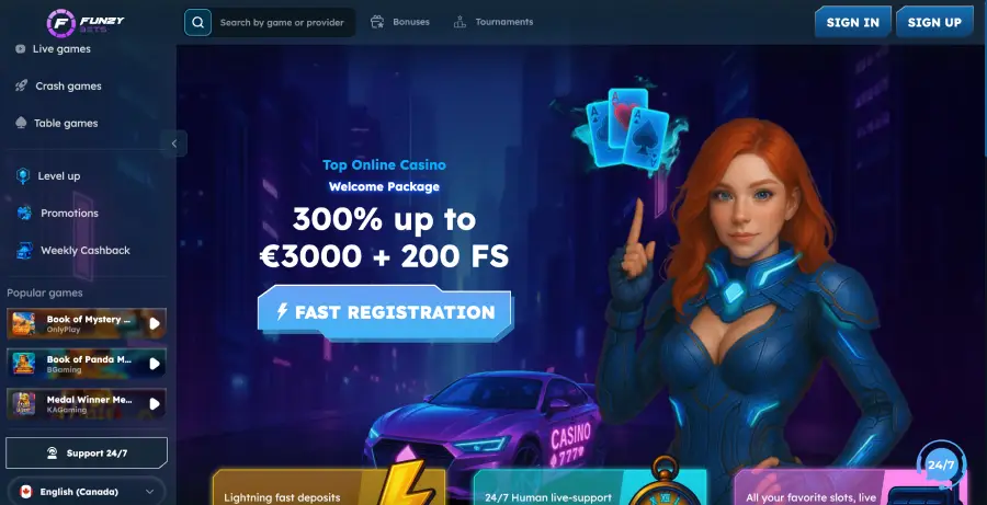 FunzyBets, un nuevo casino en línea disponible desde julio de 2025.