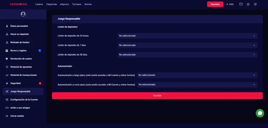 Límites de Juego Responsable en CasinoAndYou.