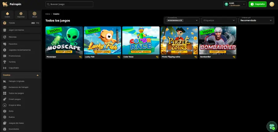 En Fairspin encontrás juegos basados en blockchain.